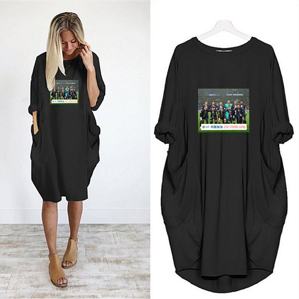 fashion new explosion dress china refueling printing pattern long sleeve loose plus size bottoming dress european style, Black;gray
fashion new explosion dress china refueling printing pattern long sleeve loose plus size bottoming dress european style, Black;gray