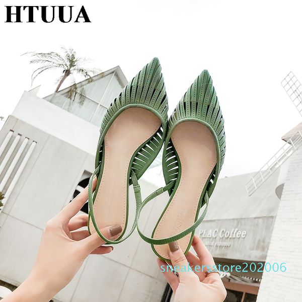 htuua 2019 fashion pu leather hollow pointed toe sandals women summer shoes woman flat heel mules slippers sandalias s6, Black
htuua 2019 fashion pu leather hollow pointed toe sandals women summer shoes woman flat heel mules slippers sandalias s6, Black