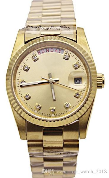 2022 gold day mechanical men's watch black bracelet stainless steel automatic movement wristwatch date, Slivery;brown
2022 gold day mechanical men's watch black bracelet stainless steel automatic movement wristwatch date, Slivery;brown