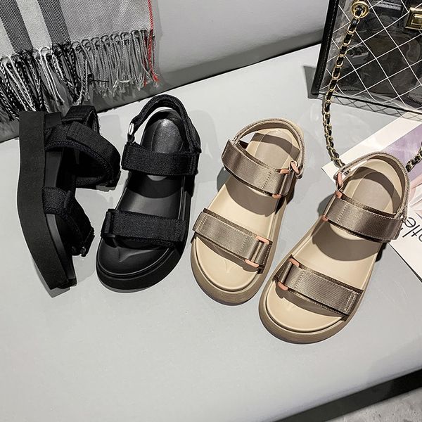 2020 summer new high rise buckle women casual sandals flat comfortable wild platform sandals student sport beach slippers, Black
2020 summer new high rise buckle women casual sandals flat comfortable wild platform sandals student sport beach slippers, Black