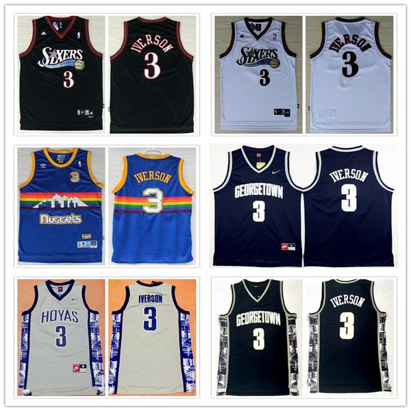 nbspAdidas # 3 Philadelphia 76ers Аллен Айверсон майки для баскетбола Georgetown Hoyas Ncaa майки размер S- 
nbspAdidas # 3 Philadelphia 76ers Аллен Айверсон майки для баскетбола Georgetown Hoyas Ncaa майки размер S-