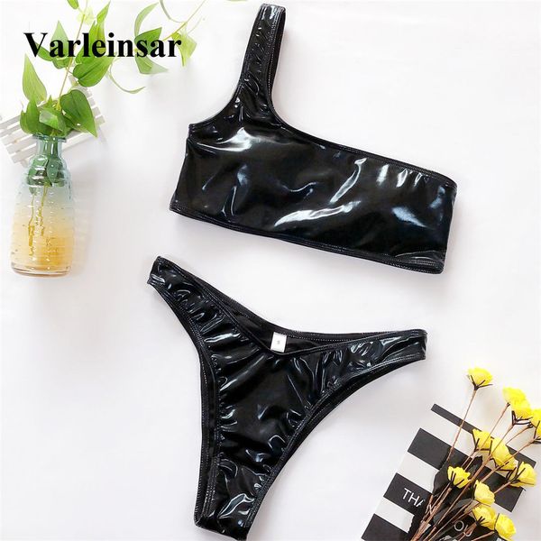 2019 sexy одно плечо pu искусственной кожи бикини женщины купальники женский купальник из двух частей бикини набор купальщица купальный кост, White;black
2019 sexy одно плечо pu искусственной кожи бикини женщины купальники женский купальник из двух частей бикини набор купальщица купальный кост, White;black