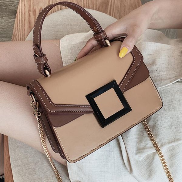elegant female contrast color tote bag 2019 new quality pu leather women's designer handbag lock chain shoulder messenger bag
elegant female contrast color tote bag 2019 new quality pu leather women's designer handbag lock chain shoulder messenger bag