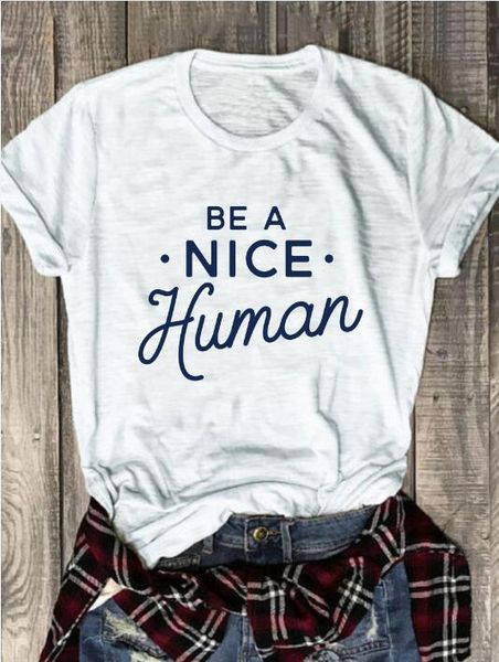 для женщин дизайнер tshirt женщины топы новые прибытия лето стильный tee винтаж слоган be a nice human смешной graphic tops grunge хлопок ко, White
для женщин дизайнер tshirt женщины топы новые прибытия лето стильный tee винтаж слоган be a nice human смешной graphic tops grunge хлопок ко, White