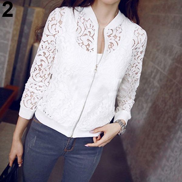new women's fashion hollow floral lace zipper pocket casual short jacket coat top, Black;brown
new women's fashion hollow floral lace zipper pocket casual short jacket coat top, Black;brown
