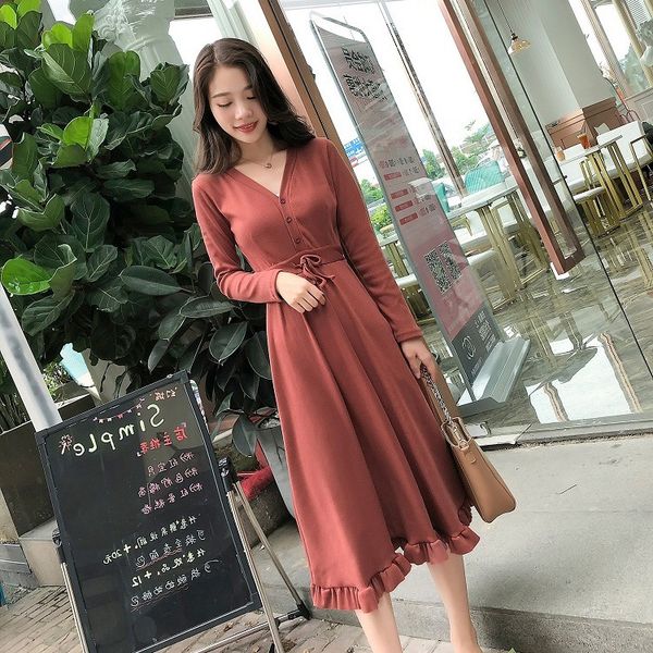 luxury fashion winter knitted dresses woman spring v-neck ruffle sweaters casual dress office business lady slim sweaters knitted dress, Black;gray
luxury fashion winter knitted dresses woman spring v-neck ruffle sweaters casual dress office business lady slim sweaters knitted dress, Black;gray