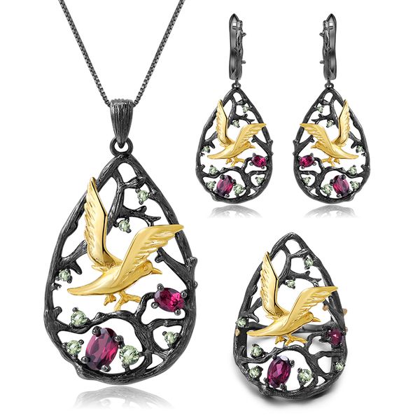 gem's ballet natural garnet 925 sterling silver vintage necklace sets handmade originality bird tree for women fine jewelry
gem's ballet natural garnet 925 sterling silver vintage necklace sets handmade originality bird tree for women fine jewelry
