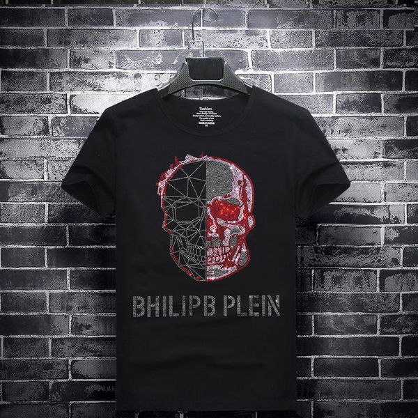 2019 summer men's and women's tide brand skull rhinestone t-shirt short sleeve men's round neck half sleeve size s-7xl, White;black
2019 summer men's and women's tide brand skull rhinestone t-shirt short sleeve men's round neck half sleeve size s-7xl, White;black