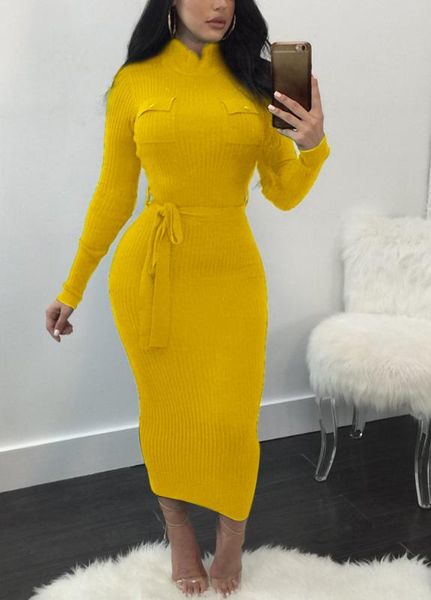women autumn winter sweater knitted dress belted waist slim elastic turtleneck long sleeve bodycon dresses slim wrap dress, Black;gray
women autumn winter sweater knitted dress belted waist slim elastic turtleneck long sleeve bodycon dresses slim wrap dress, Black;gray