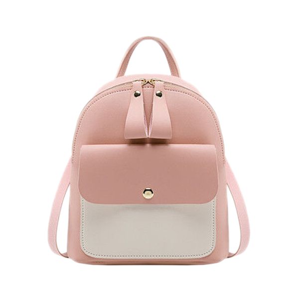 new women girls school bag pu leather backpack mini backpack purse travel handbag,pink 
new women girls school bag pu leather backpack mini backpack purse travel handbag,pink