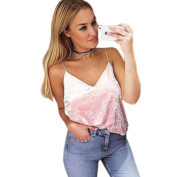 summer style sleeveless velvet camis women v neck spaghetti strap club tank casual loose camisole tank breathable, White
summer style sleeveless velvet camis women v neck spaghetti strap club tank casual loose camisole tank breathable, White
