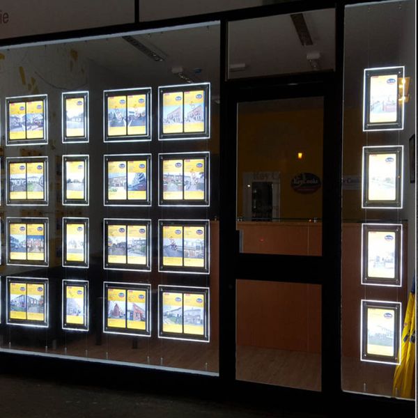 12units/pack) a3 double side backlit led window & wall displays ,storefront display advertising sign fixtures for estate agents
12units/pack) a3 double side backlit led window & wall displays ,storefront display advertising sign fixtures for estate agents