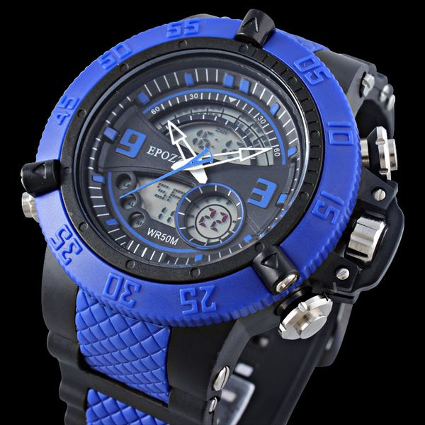 epozz golden ring big face large dial watch men analog digital dual display sport hours male clock relogio masculino hodinky, Slivery;brown
epozz golden ring big face large dial watch men analog digital dual display sport hours male clock relogio masculino hodinky, Slivery;brown