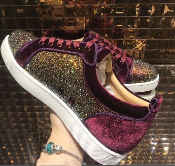 luxurious fashion sneakers junior leathe rhinestones studded flat shoes designer luxury red bottom men women outdoor casual walking, Black
luxurious fashion sneakers junior leathe rhinestones studded flat shoes designer luxury red bottom men women outdoor casual walking, Black