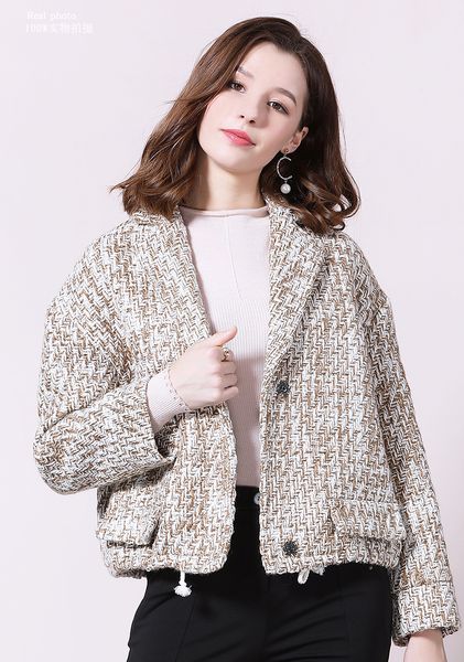 new women's wear in autumn and winter: simple and versatile basic style, loose and thin wool coat, short coat, Black;brown
new women's wear in autumn and winter: simple and versatile basic style, loose and thin wool coat, short coat, Black;brown