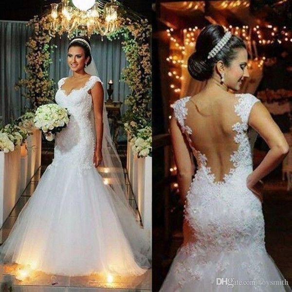 2019 sleeveless mermaid wedding dress sweetheart backless custom made appliques chapel train wedding bridal gowns dress, White
2019 sleeveless mermaid wedding dress sweetheart backless custom made appliques chapel train wedding bridal gowns dress, White