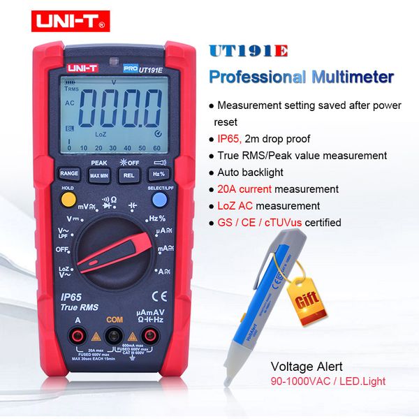 ut191e true rms digital multimeter,ip65 waterproof,6000 count dmm 20a 600v volt acv loz lpf tester gs/ce/ctuvus certified
ut191e true rms digital multimeter,ip65 waterproof,6000 count dmm 20a 600v volt acv loz lpf tester gs/ce/ctuvus certified