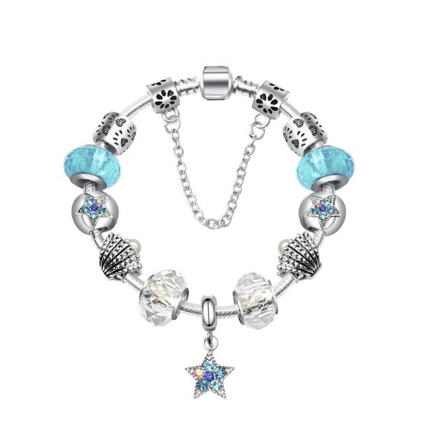 fashion blue ocean european charm beads diy bracelet for pandora style women's gifts, Black
fashion blue ocean european charm beads diy bracelet for pandora style women's gifts, Black