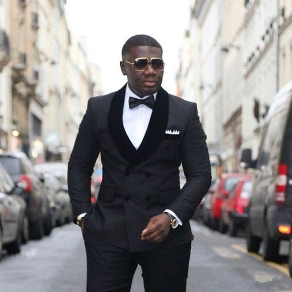 new stylish design groom tuxedos double breasted black shawl lapel groomsmen man suit mens wedding suits (jacket+pants+tie) 781, Black;gray
new stylish design groom tuxedos double breasted black shawl lapel groomsmen man suit mens wedding suits (jacket+pants+tie) 781, Black;gray