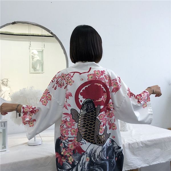 women summer 2019 japanese fashion kimonos couple clothes obi yukata female beach kimono boho haori kimono japones ff2078, Red
women summer 2019 japanese fashion kimonos couple clothes obi yukata female beach kimono boho haori kimono japones ff2078, Red