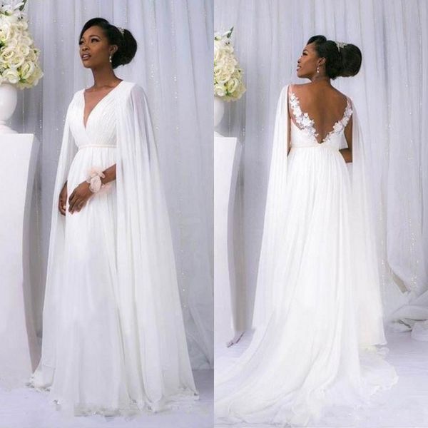 spring 2020 bride to be goddess dresses v neck a line sweep train grecian wedding dress with cape, White
spring 2020 bride to be goddess dresses v neck a line sweep train grecian wedding dress with cape, White