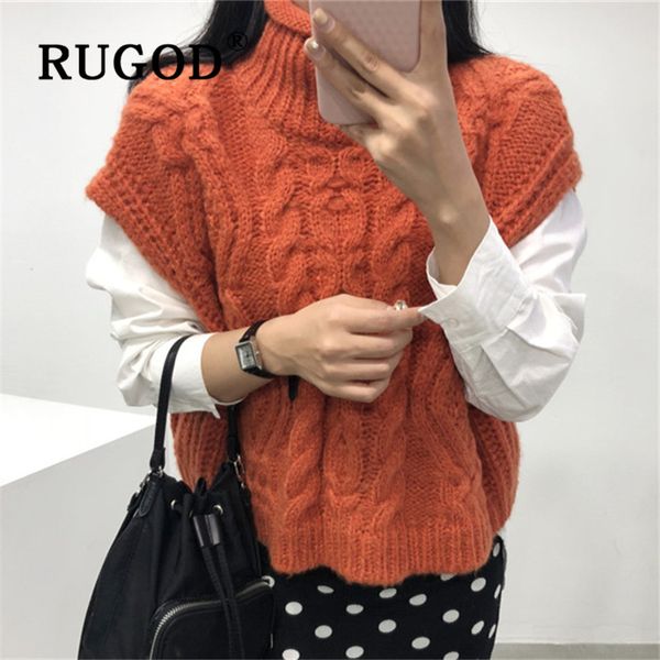 rugod knit vest sleeveless women turtleneck solid colortwist pattern simplee korean style sweater knitwear winter 2019, Black;white
rugod knit vest sleeveless women turtleneck solid colortwist pattern simplee korean style sweater knitwear winter 2019, Black;white