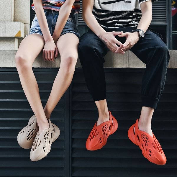 summer men casual sandals beach slippers men shoes aqua breathable runner outdoor slippers foam water shoes outdoor, Black