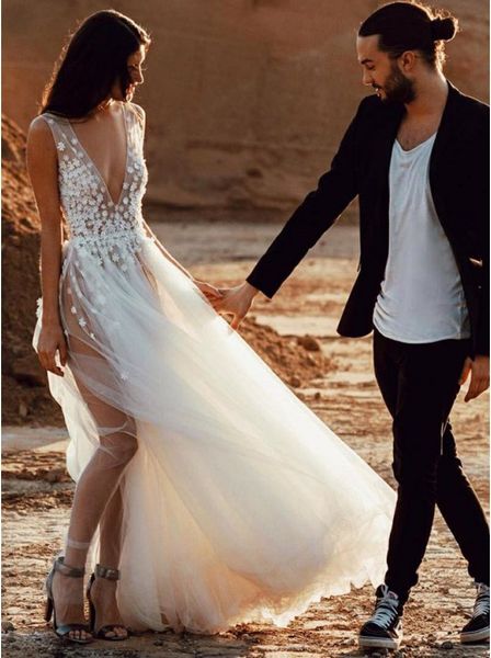 white tulle appliques summer beach deep v neck a-line bridal dresses sleeveless 2019 summer beach wedding dress plus size floor length
white tulle appliques summer beach deep v neck a-line bridal dresses sleeveless 2019 summer beach wedding dress plus size floor length