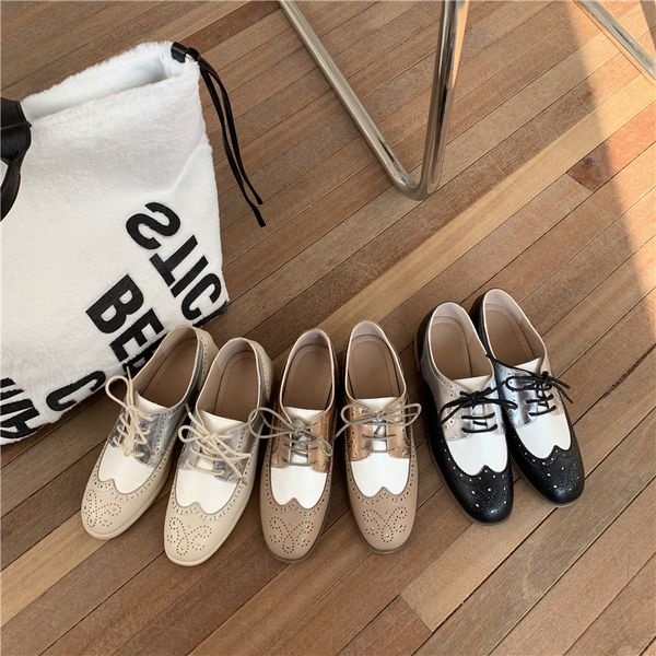 monmoira wing tip brogue oxford shoes for women lace up british style round toe shoes for women patchwork swa0396, Black
monmoira wing tip brogue oxford shoes for women lace up british style round toe shoes for women patchwork swa0396, Black