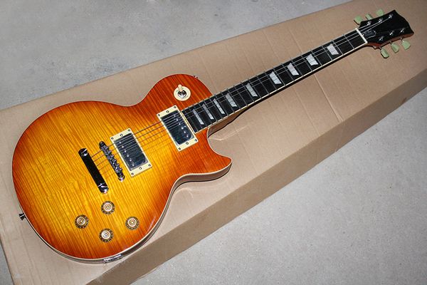 new custom mahogany body electric guitar with flame maple veneer,chrome hardware,hh pickups,fixed bridge,body binding,can be customized
new custom mahogany body electric guitar with flame maple veneer,chrome hardware,hh pickups,fixed bridge,body binding,can be customized