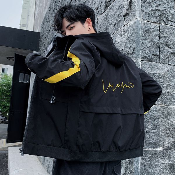 2019 spring and autumn new korean men's stand collar hooded jacket youth fashion trend slim wild casual solid color coat, Black;brown
2019 spring and autumn new korean men's stand collar hooded jacket youth fashion trend slim wild casual solid color coat, Black;brown
