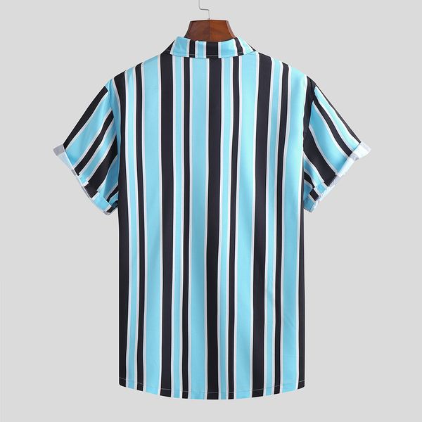 summer men casual short sleeve stripe shirts camisa masculina fashion vacation travel short sleeve hawaiian beach button shirt, White;black
summer men casual short sleeve stripe shirts camisa masculina fashion vacation travel short sleeve hawaiian beach button shirt, White;black