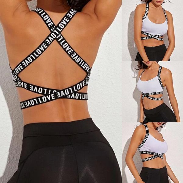 women sport bra fitness letters yoga bra for cup black white running yoga gym fitness crop women push up sports bras, White;black
women sport bra fitness letters yoga bra for cup black white running yoga gym fitness crop women push up sports bras, White;black
