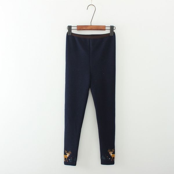 autumn and winter new style cute cartoon deer embroidered elastic waist slim fit plus velvet elasticity leggings long pants s286, Black
autumn and winter new style cute cartoon deer embroidered elastic waist slim fit plus velvet elasticity leggings long pants s286, Black