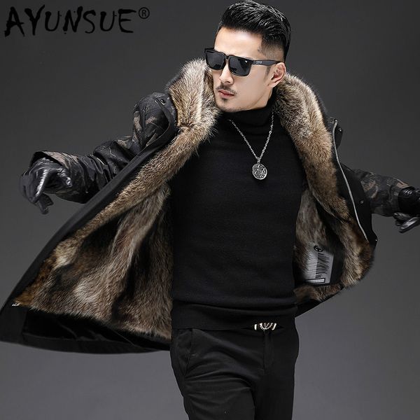 ayunsue 2019 winter jacket men real fur coat parka raccoon fur jackets hooded warm coats parkas de hombre 19-2001, Black
ayunsue 2019 winter jacket men real fur coat parka raccoon fur jackets hooded warm coats parkas de hombre 19-2001, Black