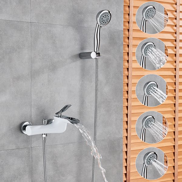 vidric white chrome waterfall bathtub shower faucets torneira bathroom shower single handle mixer tap wall mounted mixer
vidric white chrome waterfall bathtub shower faucets torneira bathroom shower single handle mixer tap wall mounted mixer