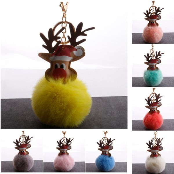 1pc creative christmas reindeer keychains for girls gift candy color hair ball key cute trinket pendant, Silver
1pc creative christmas reindeer keychains for girls gift candy color hair ball key cute trinket pendant, Silver