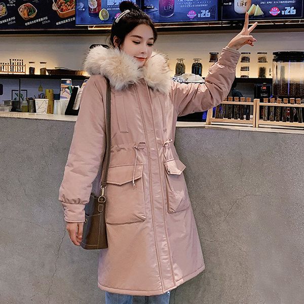 winter long jacket women pocket pink long sleeve fur collar thick warm winter hooded jacket coat parkas outwear, Black
winter long jacket women pocket pink long sleeve fur collar thick warm winter hooded jacket coat parkas outwear, Black