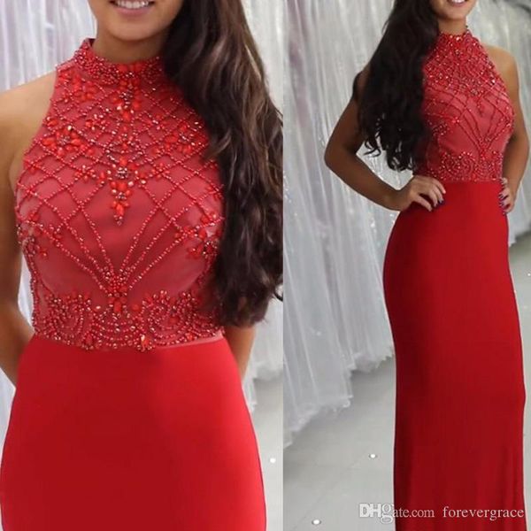 2019 luxury beaded crystals evening dress modest mermaid sleeveless formal party gown custom made plus size, Black;red
2019 luxury beaded crystals evening dress modest mermaid sleeveless formal party gown custom made plus size, Black;red