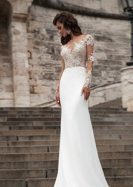 bohemian mermaid bateau neck satin beach wedding dresses bridal gowns 2020 sheer long sleeves bride dress, White
bohemian mermaid bateau neck satin beach wedding dresses bridal gowns 2020 sheer long sleeves bride dress, White