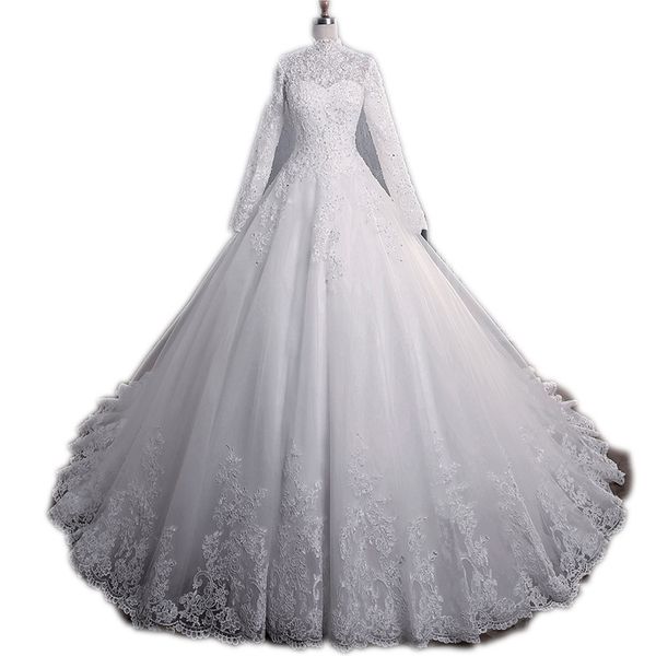 vintage ball gown high neck wedding dresses 2020 long sleeves wedding bridal gowns handmade lace appliques bride dress, White
vintage ball gown high neck wedding dresses 2020 long sleeves wedding bridal gowns handmade lace appliques bride dress, White
