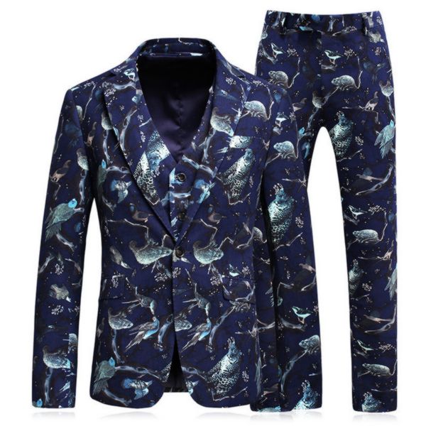 wedding tuxedos men's printed casual three-piece suit (jacket pants vest) quality gentleman ball party dress, Black;gray
wedding tuxedos men's printed casual three-piece suit (jacket pants vest) quality gentleman ball party dress, Black;gray