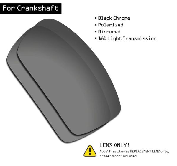 smartvlt polarized sunglasses replacement lenses for crankshaft - black chrome 
smartvlt polarized sunglasses replacement lenses for crankshaft - black chrome