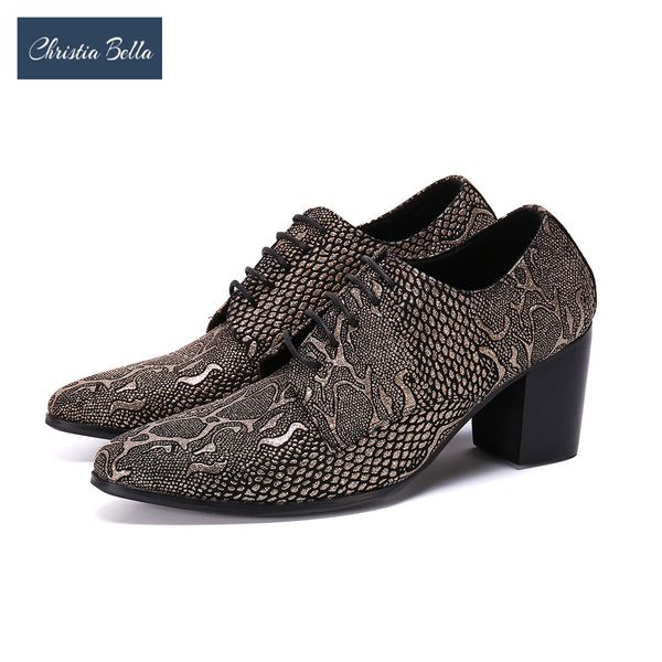 christia bella man real leather lace up shoes printing pattern man pointed toe shoes increase height british style men, Black
christia bella man real leather lace up shoes printing pattern man pointed toe shoes increase height british style men, Black