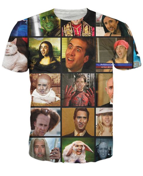 новые модные кинозвезды николас кейдж ярость лица футболка 3d печатных женщин / мужчин с коротким рукавом мужская футболка повседневная топы, White;black 
новые модные кинозвезды николас кейдж ярость лица футболка 3d печатных женщин / мужчин с коротким рукавом мужская футболка повседневная топы, White;black