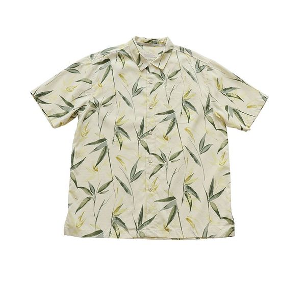 american style casual large size 70% silk 30% polyester men short sleeve hawaii shirt leaves printed summer, White;black
american style casual large size 70% silk 30% polyester men short sleeve hawaii shirt leaves printed summer, White;black