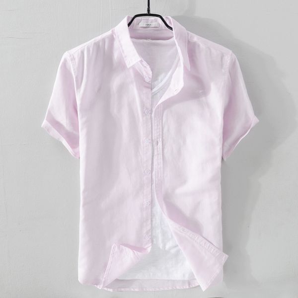 new italy style short sleeve linen shirt men summer flax mens shirt turn-down collar solid pink shirts male chemise de marque, White;black
new italy style short sleeve linen shirt men summer flax mens shirt turn-down collar solid pink shirts male chemise de marque, White;black