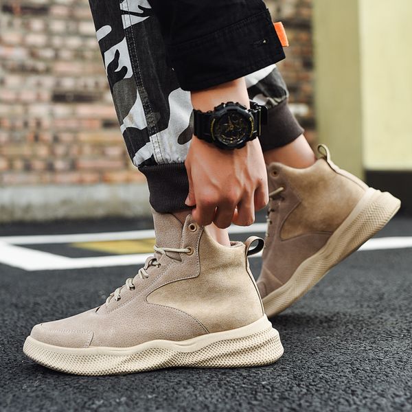 coolvfatbo 2019 autumn winter boots men canvas shoes high men casual shoes young man footwear thick sole ankle boots, Black
coolvfatbo 2019 autumn winter boots men canvas shoes high men casual shoes young man footwear thick sole ankle boots, Black