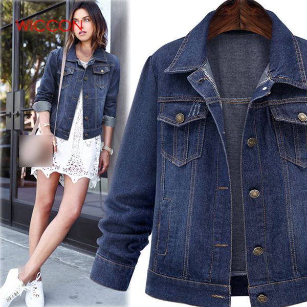 2019 autumn winter women denim jacket long sleeve short denim coat for women jeans jacket plus size outwear, Black;brown
2019 autumn winter women denim jacket long sleeve short denim coat for women jeans jacket plus size outwear, Black;brown