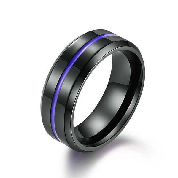 men's 8mm tungsten carbide ring blue & black high polished finish beveled edge wedding band size 7 to 12, Silver
men's 8mm tungsten carbide ring blue & black high polished finish beveled edge wedding band size 7 to 12, Silver